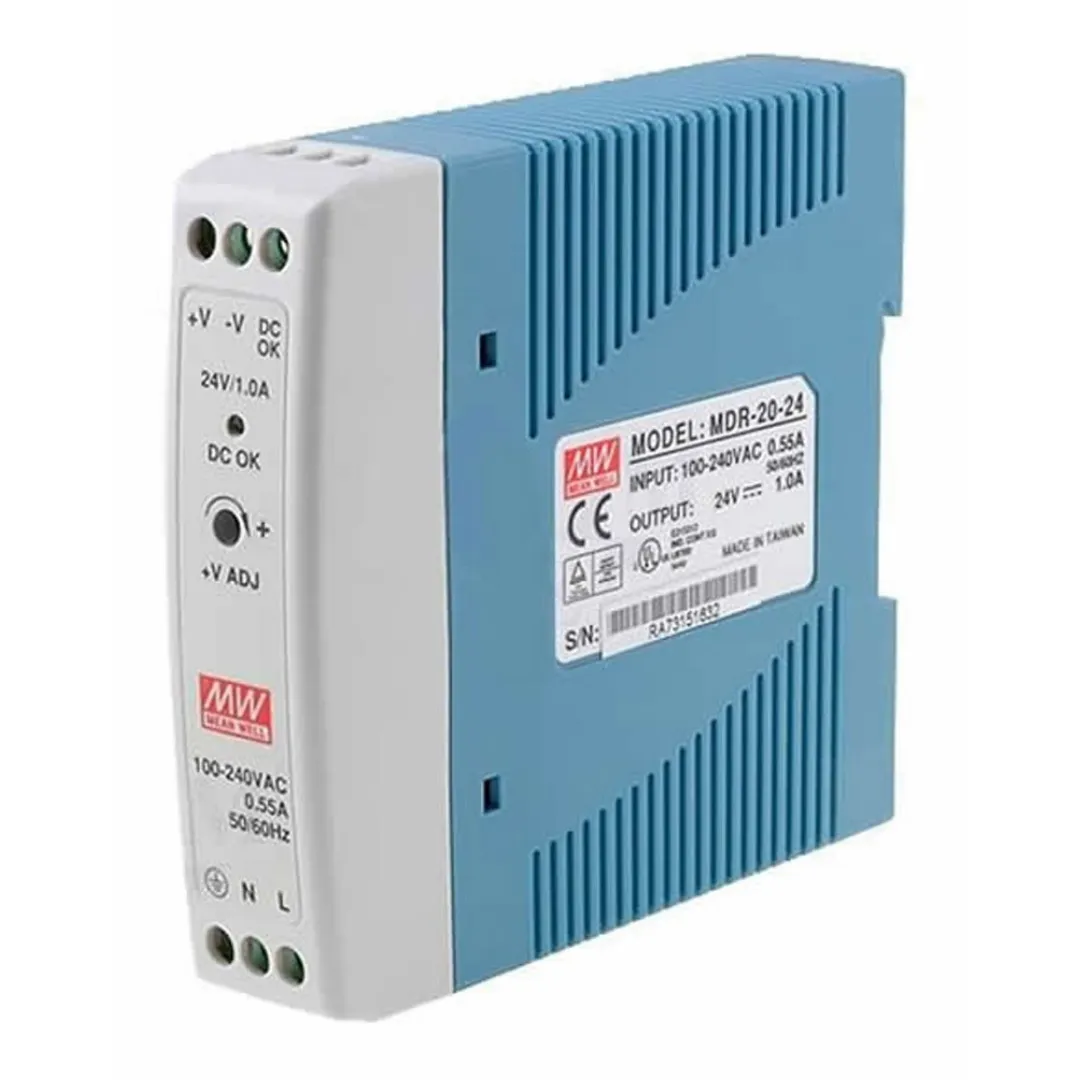 Meanwell MDR-20-24 24VDC 1A Ray Montaj Tip Regüle Güç Kaynağı — görsel 1