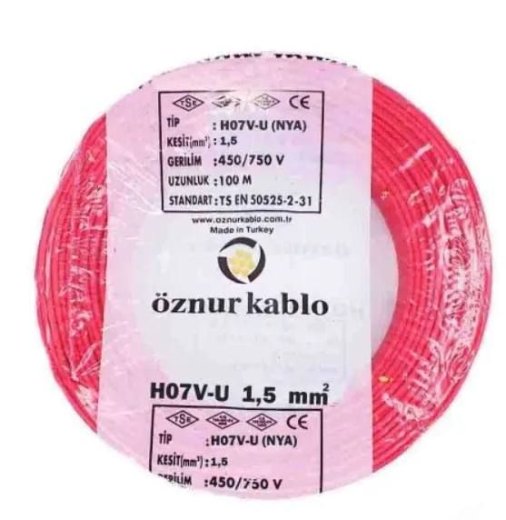 Öznur 1,5 NYA Kablo 100mt. — SarıYeşil — görsel 2