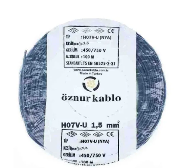 Öznur 1,5 NYA Kablo 100mt. — SarıYeşil — görsel 8