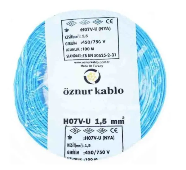 Öznur 1,5 NYA Kablo 100mt. — SarıYeşil — görsel 10