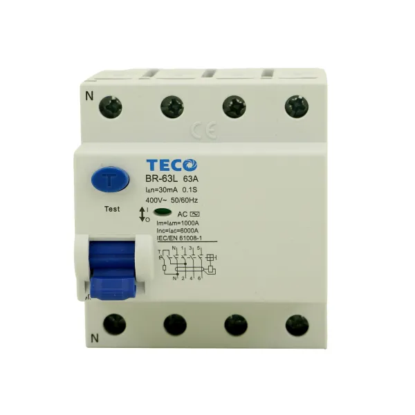 Teco BR-63L/3N/3230 Kaçak Akım Koruma Röle — 3 Adet