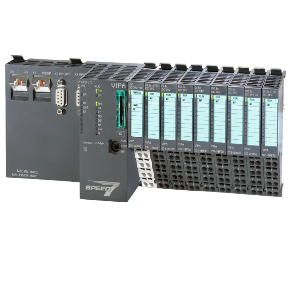 Yaskawa Vipa SLIO 021-1BD00 4 Kanal Dijital Giriş, 24V, 65mA I/O Kart — görsel 2