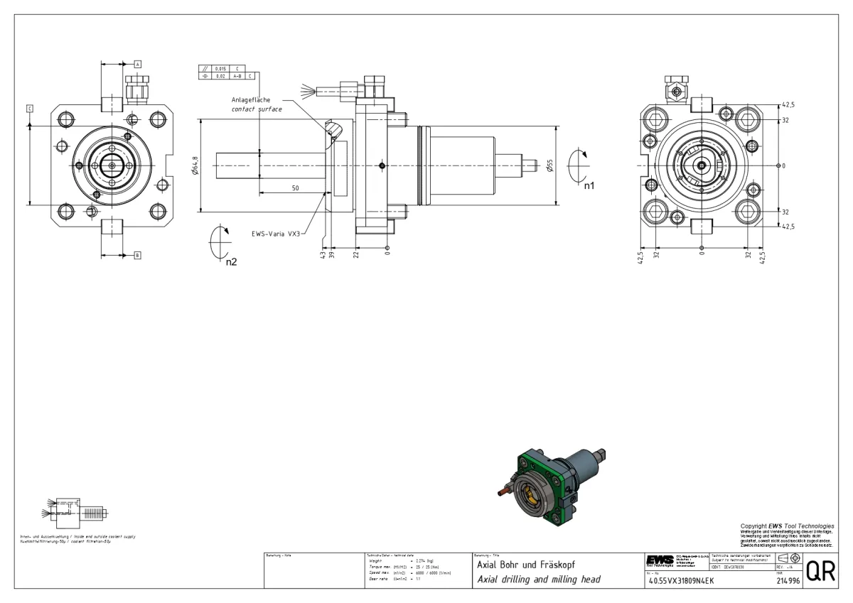 Ews 40.55VX31809N4EK + Kit1 BMT55  Varia Sistem Axial Canlı Takım — görsel 2