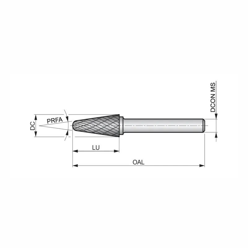 Euroasia L12x28x06x77DC L Formu Karbür Kalıpçı Taşlama Freze — görsel 2