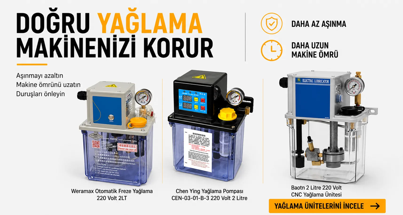 Doğru Yağlama Makinenizi Korur
