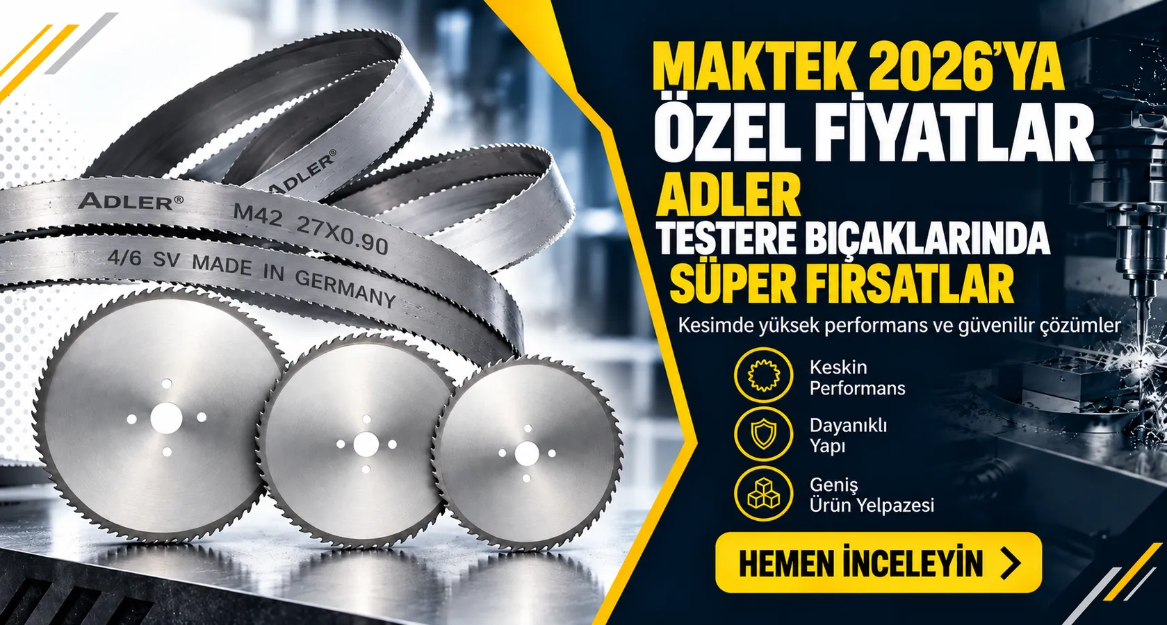 Adler Testere Bıçaklarında Özel Fiyatlar