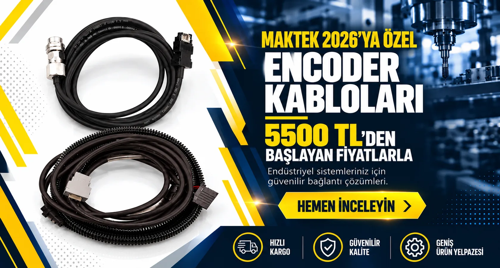 Encoder Kabloları 5500 TL'den Başlayan Fiyatlarla