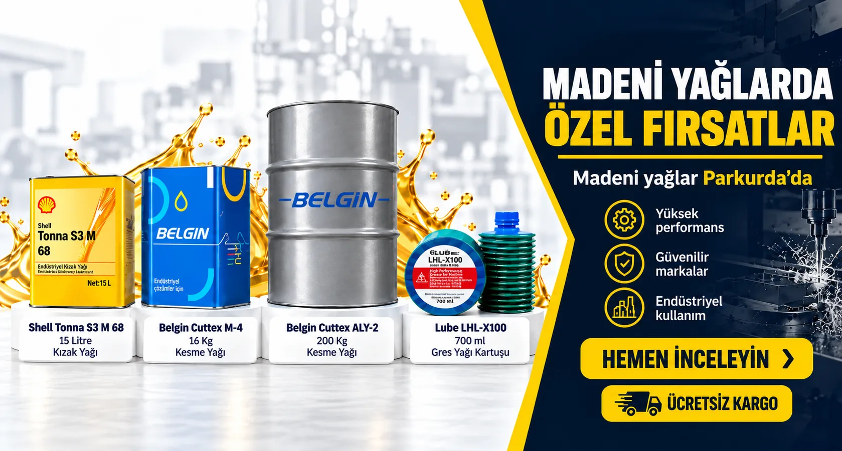 Madeni Yağlar için Parkurda